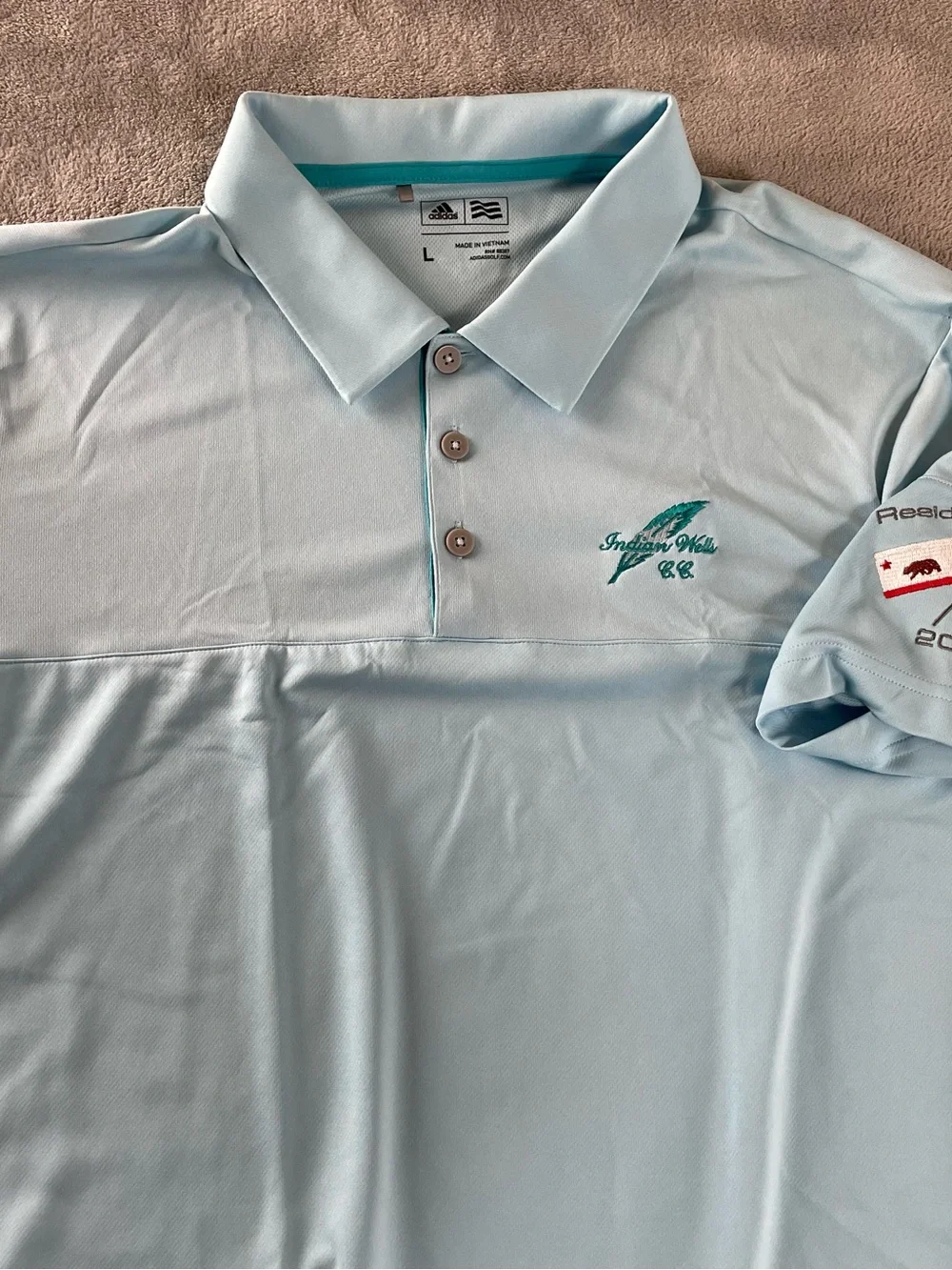 Lot of 4 Men's Golf Polo Shirts Size Large 3 Adidas 1 Indian Wells, Guide Dogs